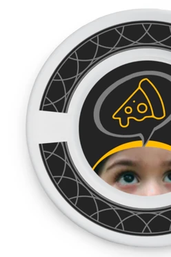 Тарелка с принтом на ободе "Maybe pizza?"#2