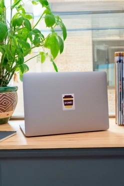 Наклейка-стикер Прямоугольник 3х4 см с печатью "Done"#2