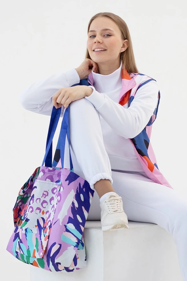 Сумка Флор из греты 35х35х16 см, печать с двух сторон "Jungles"#1 Сумка Флор из греты 35х35х16 см, печать с двух сторон "Jungles"#1