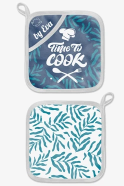 Купить прихватку Маффин с полной запечаткой "Time to cook"