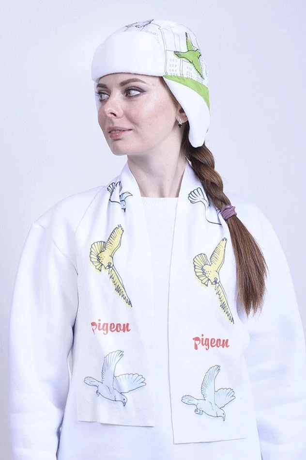 Шарф однослойный утепленный 15х120 см, с полной запечаткой#4