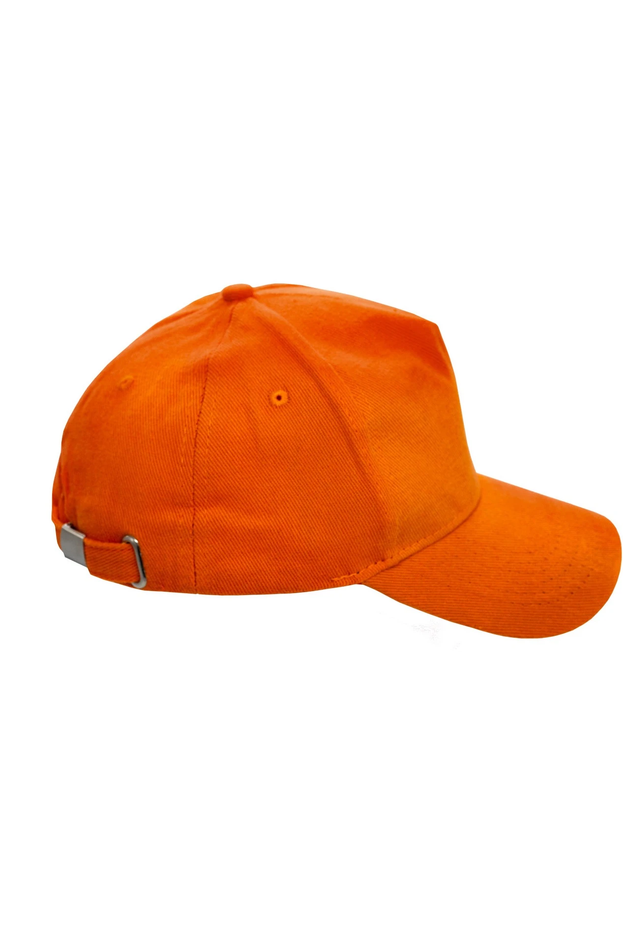 Бейсболка Спайк пятиклинка взрослая, однотонная оранжевая (хлопок)#3