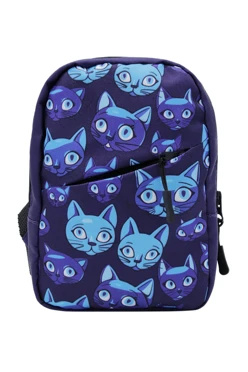 Купить сумку Стрейт кросс-боди, с полной запечаткой "Blue cat"