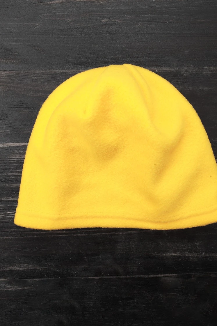 Шапка Вайт флисовая однослойная детская, однотонная желтая#5 Шапка Вайт флисовая однослойная детская, однотонная желтая#5