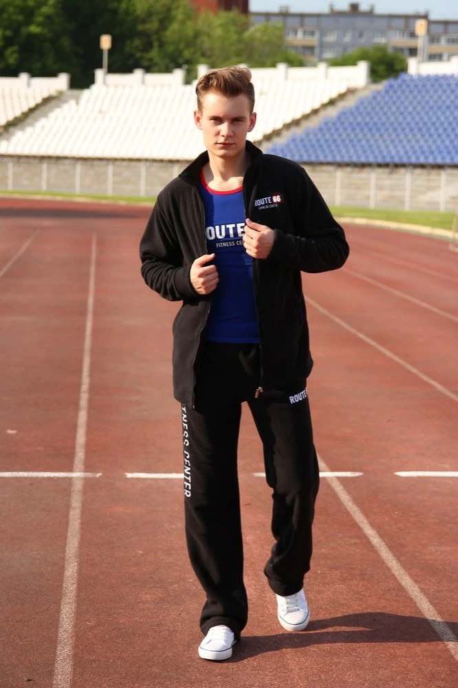 Толстовка Харисон флисовая без капюшона унисекс, однотонная "Route 66"#2 Толстовка Харисон флисовая без капюшона унисекс, однотонная "Route 66"#2