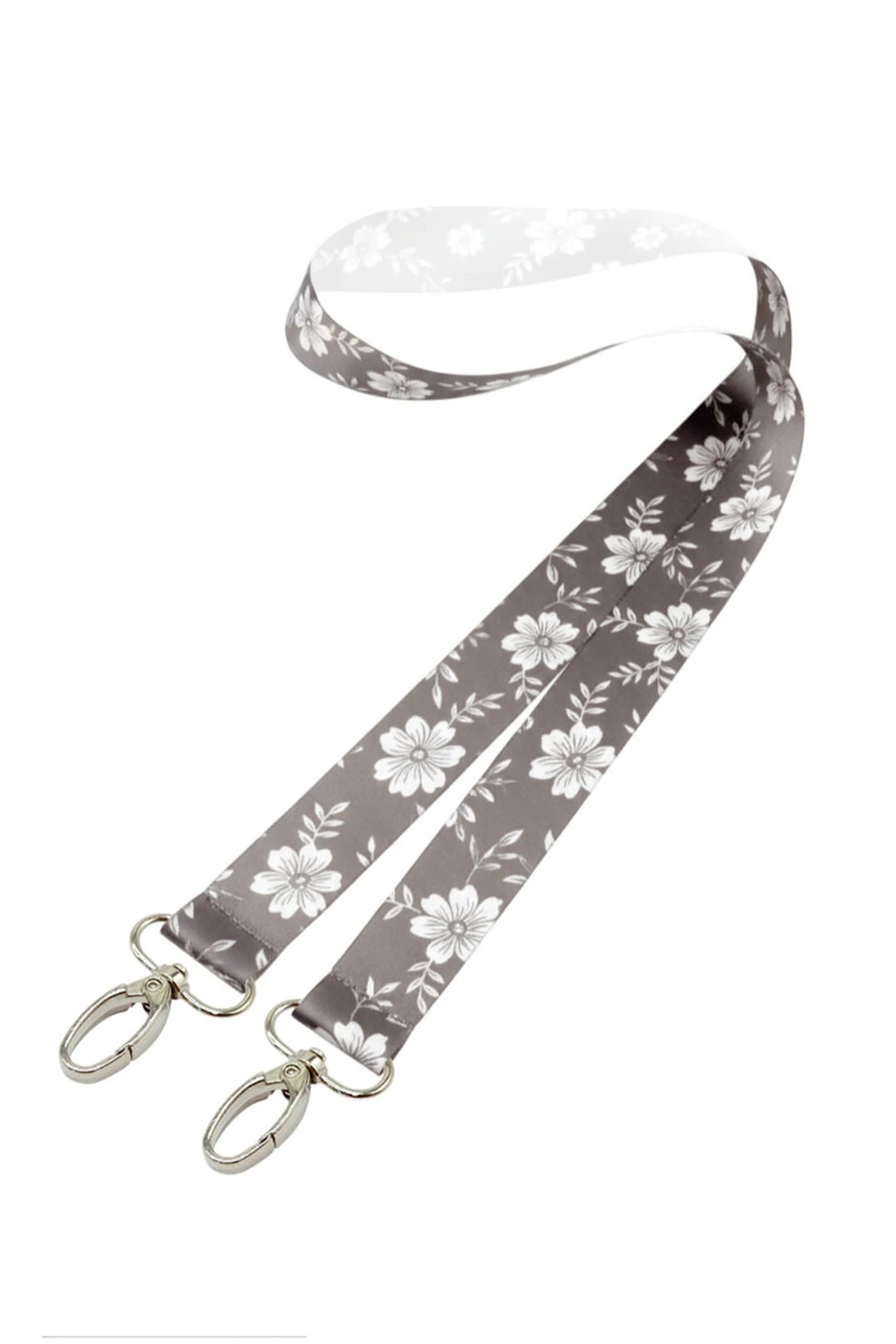 Лента для бейджа блекаут ширина 2,5 см, с двумя карабинами, с печатью#3