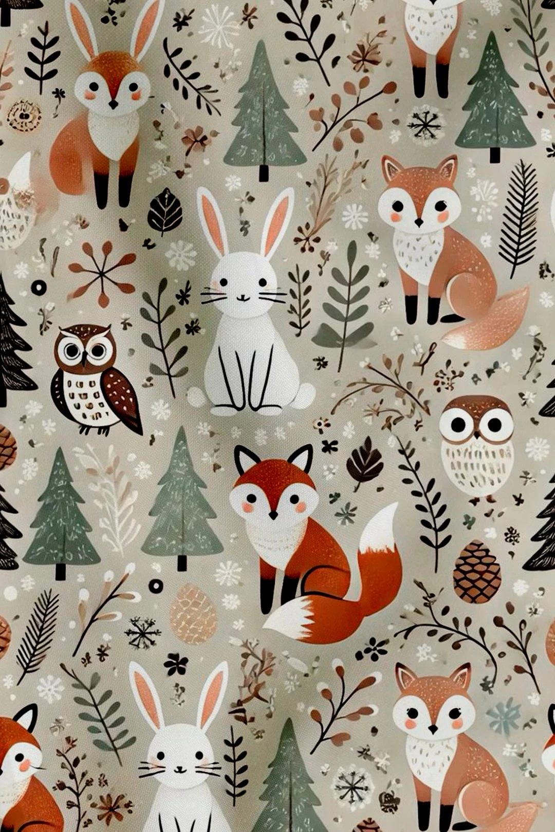 Купить косынку Шарлотта 70х70х100 см, с полной запечаткой "Cute animals"