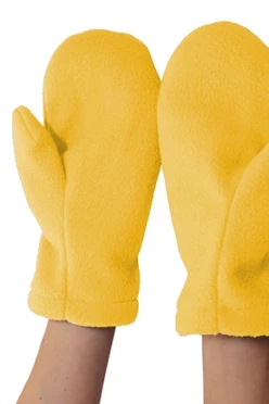 Купить варежки флисовые подростковые желтые
