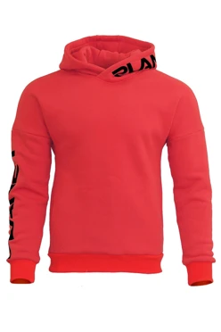 Купить худи Кинг из футера унисекс, однотонную красную