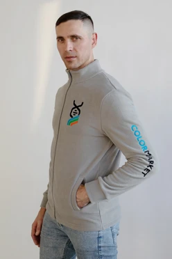 Купить толстовку Харисон флисовую без капюшона унисекс, однотонну "Cairo Strength"