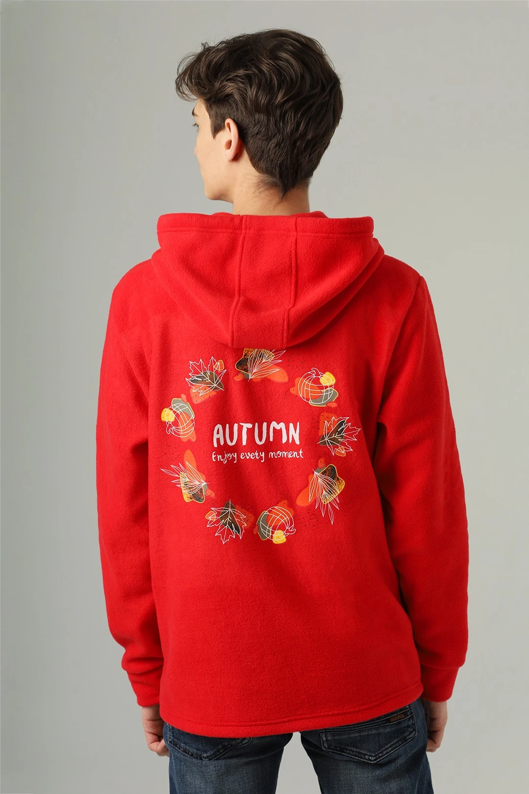 Толстовка Харисон флисовая без капюшона унисекс, однотонная "Autumn"#2 Толстовка Харисон флисовая без капюшона унисекс, однотонная "Autumn"#2