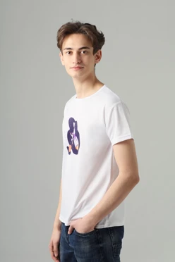 Футболка Джелл из ложной сетки унисекс, белая#1