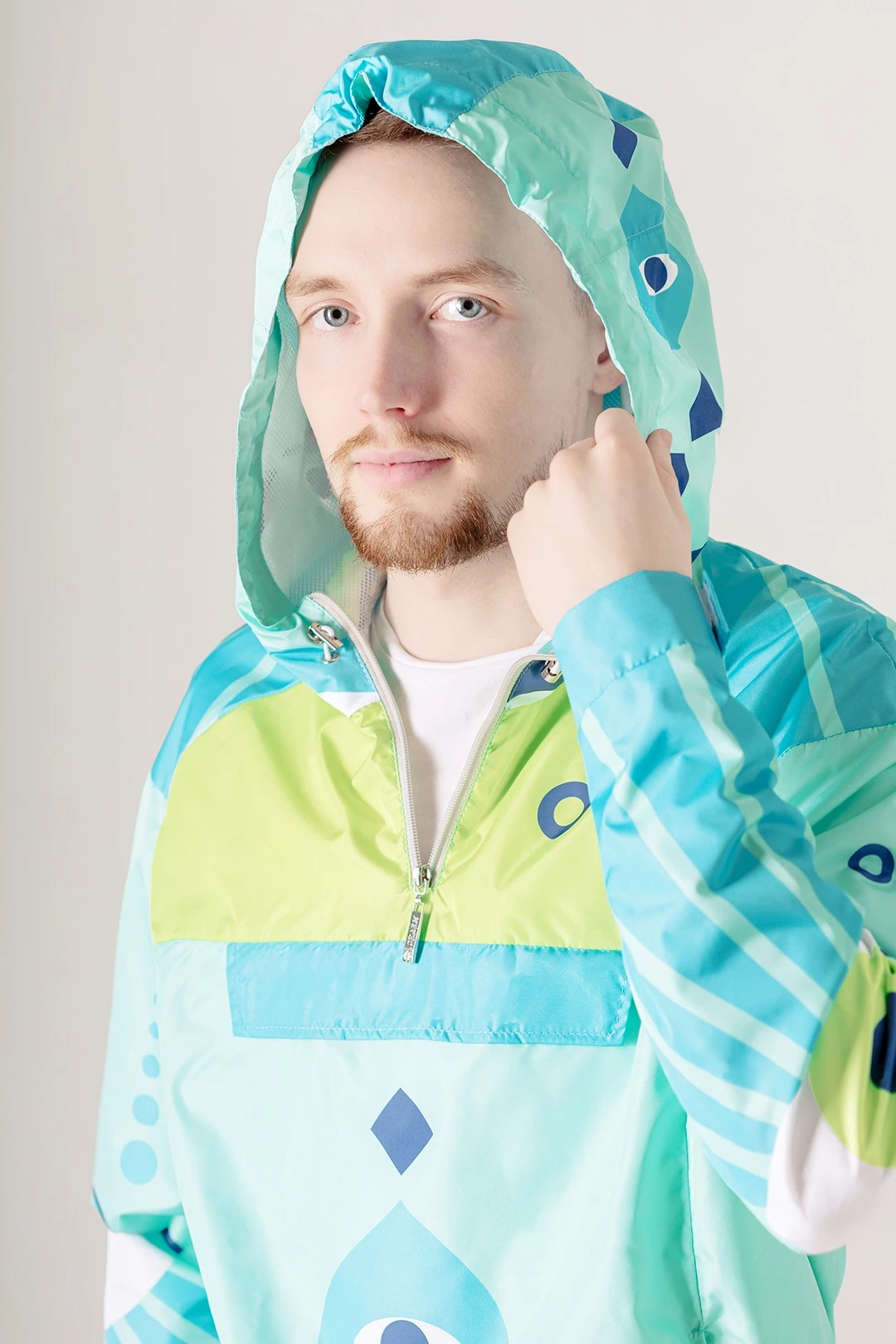 Анорак Рэйбел унисекс с полной запечаткой "Oko"#3 Анорак Рэйбел унисекс с полной запечаткой "Oko"#3