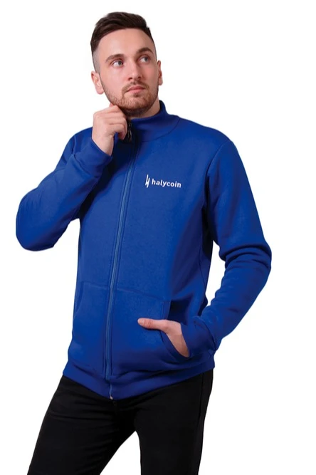 Толстовка Томас из футера унисекс, однотонная "Halycoin"#1 Толстовка Томас из футера унисекс, однотонная "Halycoin"#1