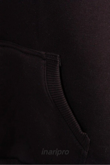 Худи Майк из футера унисекс, однотонный черный#1