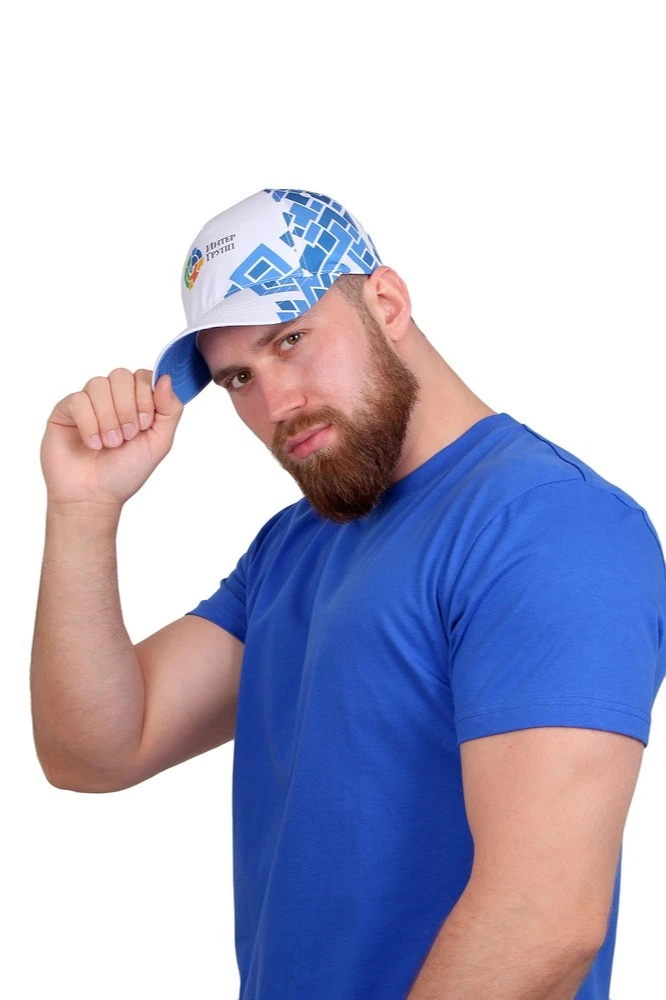 Бейсболка Стандарт взрослая с полной запечаткой (полиэстер) "Inter Group"#2