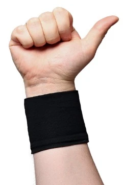 Купить напульсник трикотажный чёрный 9х9 см