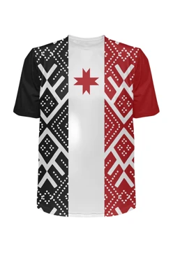 Купить футболку Теренс оверсайз из футера хб унисекс с принтом "Flag of Udmurtia"