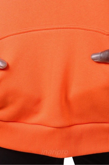 Худи Майк из футера унисекс, однотонный оранжевый#1