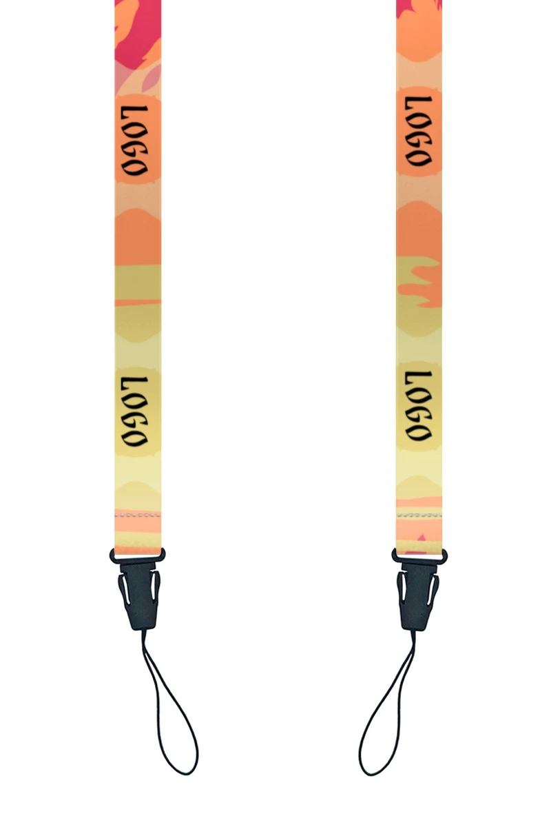 Купить ленту для бейджа атлас ширина 2 см, с фастексом, с печатью "Summer vibe"