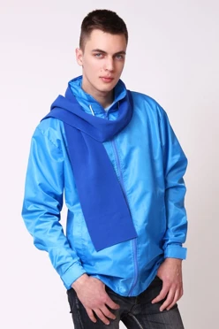 Шарф флисовый однослойный 15х150 см, однотонный#1