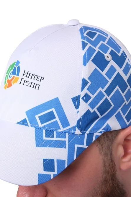 Бейсболка Стандарт взрослая с полной запечаткой (полиэстер) "Inter Group"#3