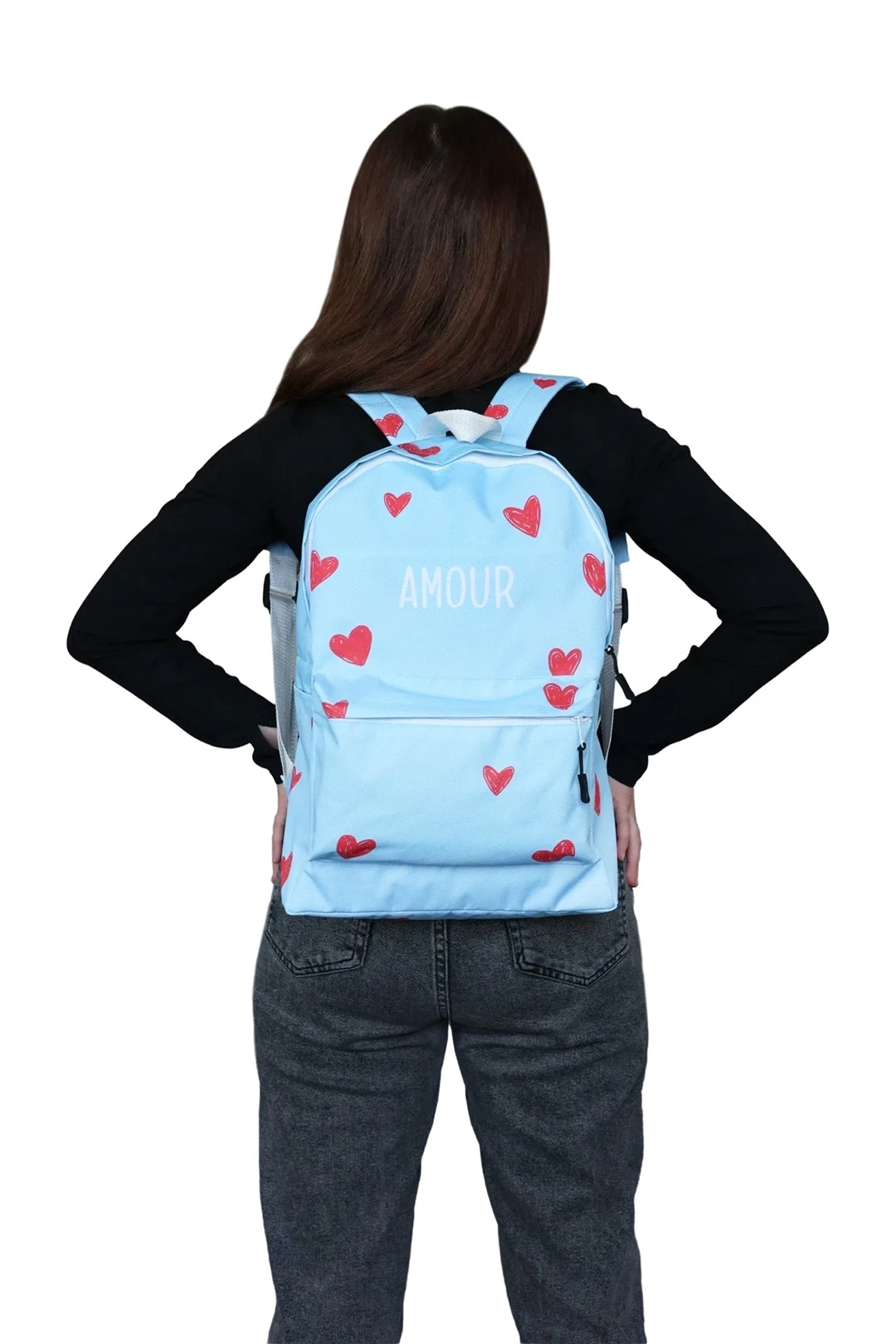 Рюкзак Венди с жестким каркасом 30х40х12 см, с полной запечаткой "Amour"#7