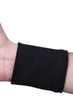 Купить Напульсник полиэстеровый чёрный 8х8 см