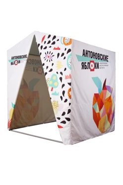 Купить Тент с полной запечаткой (на молнии, без козырька) 2х2 м