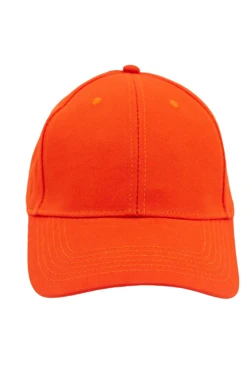 Купить бейсболку Брент шестиклинку взрослую, однотонную оранжевую