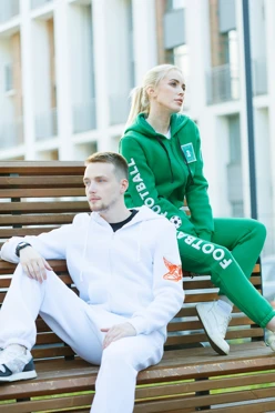 Спортивный костюм Комфорт из футера унисекс, однотонный#1