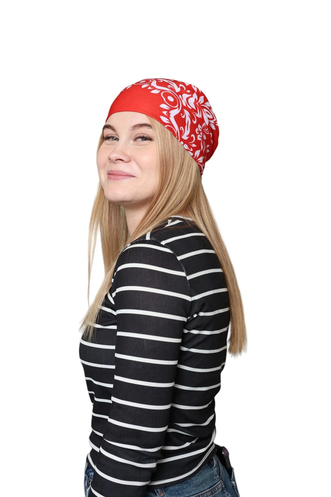 Бандана с полной запечаткой, полиэстер 60х60 см "Red Pattern"#2