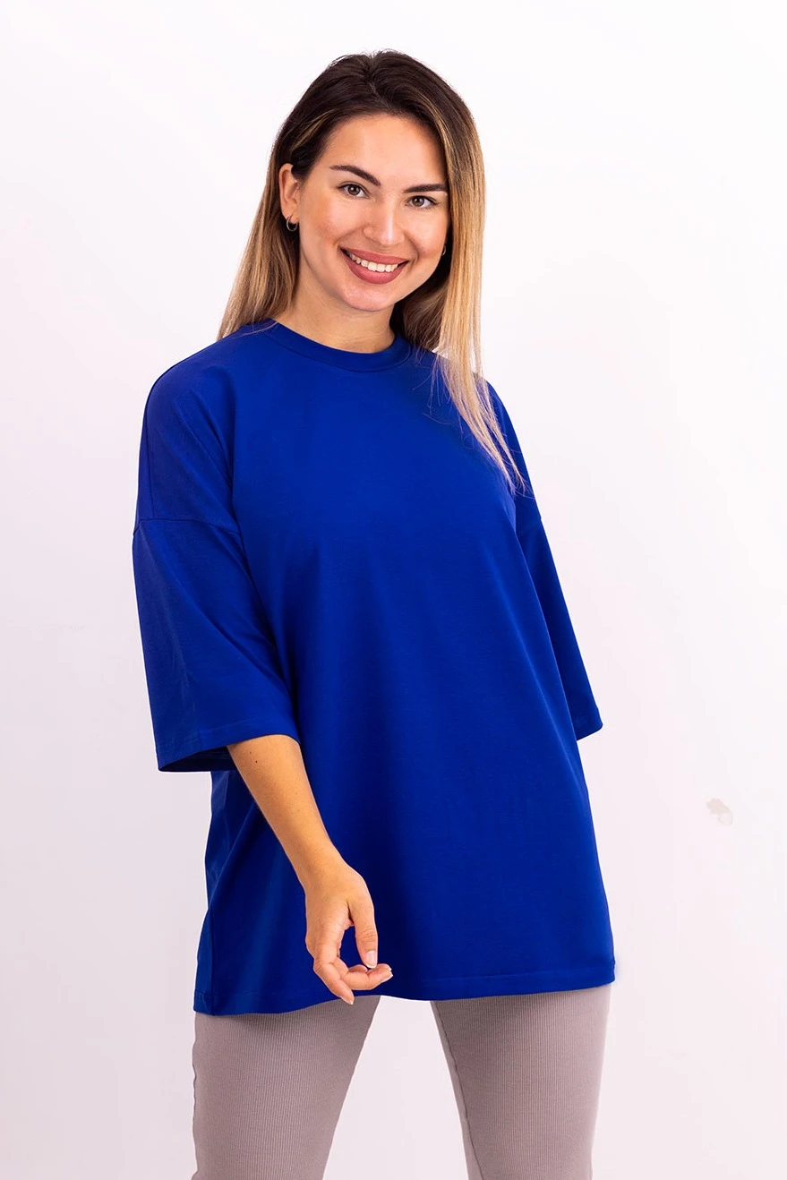 Футболка Ричмонд оверсайз унисекс однотонная (хлопок)#4