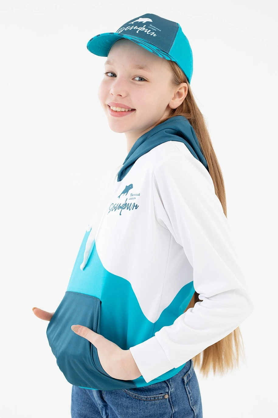 Купить худи детский "Дельфин" с полной запечаткой