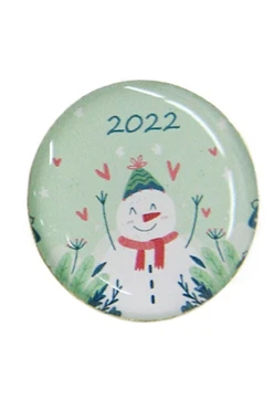 Значок заливной Круг диаметр 15 мм, с печатью#1