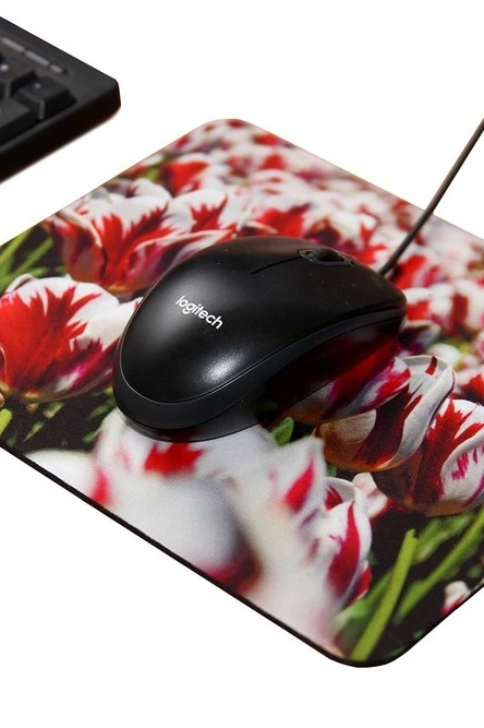 Купить коврик для мыши прямоугольный с нанесением "Тюльпаны"