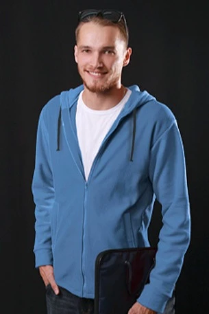 Купить голубую толстовку Харисон с капюшоном унисекс Купить голубую толстовку Харисон с капюшоном унисекс