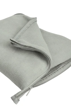 Купить плед Трансформер (плед-подушка) флисовый, однотонный светло-серый