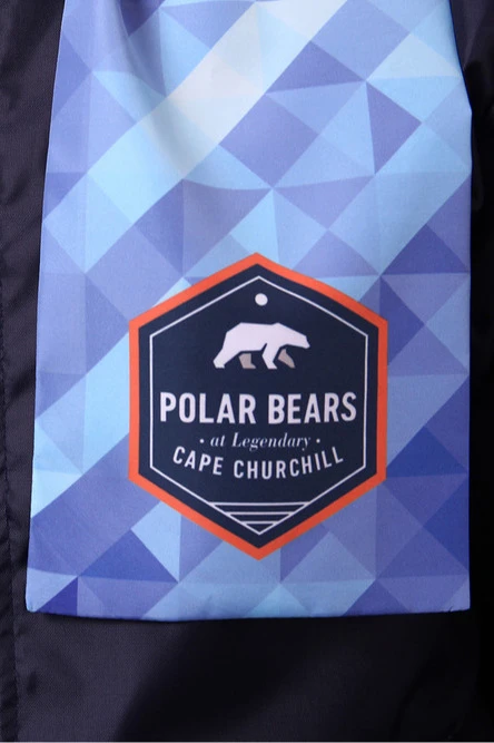 Шарф двухслойный легкий 15х100 см, с полной запечаткой "Polar Bears"#3