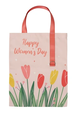 Купить сумку Пульс из греты 35х45 см, с принтом "Happy Womens Day"