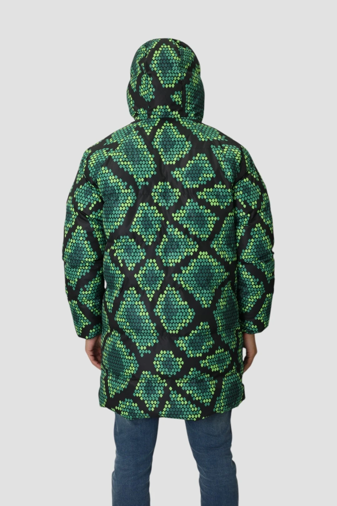 Пуховик Фридж с подкладом из лебяжьего пуха унисекс, с полной запечаткой "Sirius"#1 Пуховик Фридж с подкладом из лебяжьего пуха унисекс, с полной запечаткой "Sirius"#1