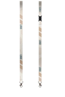 Купить ленту для бейджа блекаут ширина 1,5 см, с карабином-люкс и замком безопасного разрыва, с печатью "Logo"