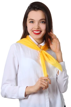 Косынка Лолла из шелка расцвечивания 60х60х90 см, однотонная#1