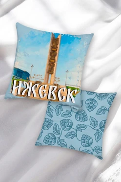 Купить подушку 40х40 см, с принтом "Izhevsk"