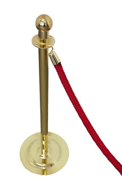 Мобильная стойка ограждения под золото без каната#1