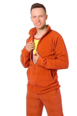 Купить оранжевую толстовку Харисон без капюшона унисекс