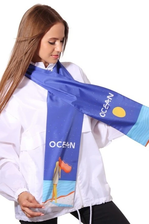 Шарф двухслойный легкий 15х150 см, с полной запечаткой#4