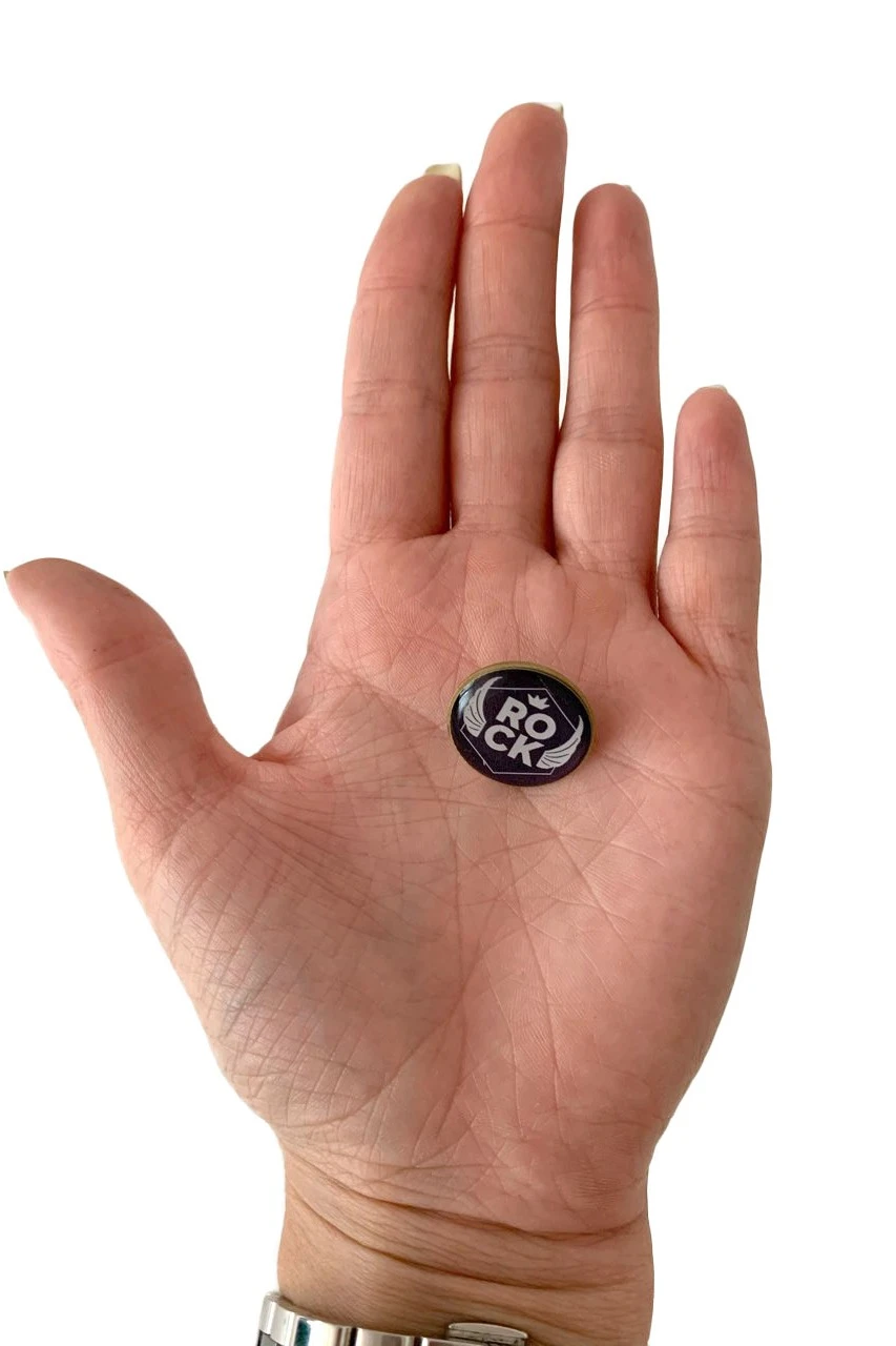 Значок заливной Круг диаметр 13 мм, с печатью#3 Значок заливной Круг диаметр 13 мм, с печатью#3