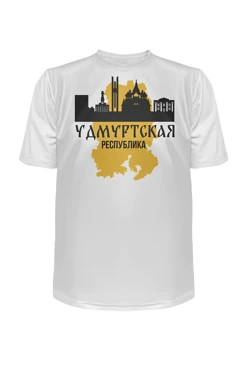 Купить футболку Теренс оверсайз из футера хб унисекс с принтом "Udmurtia Republic"
