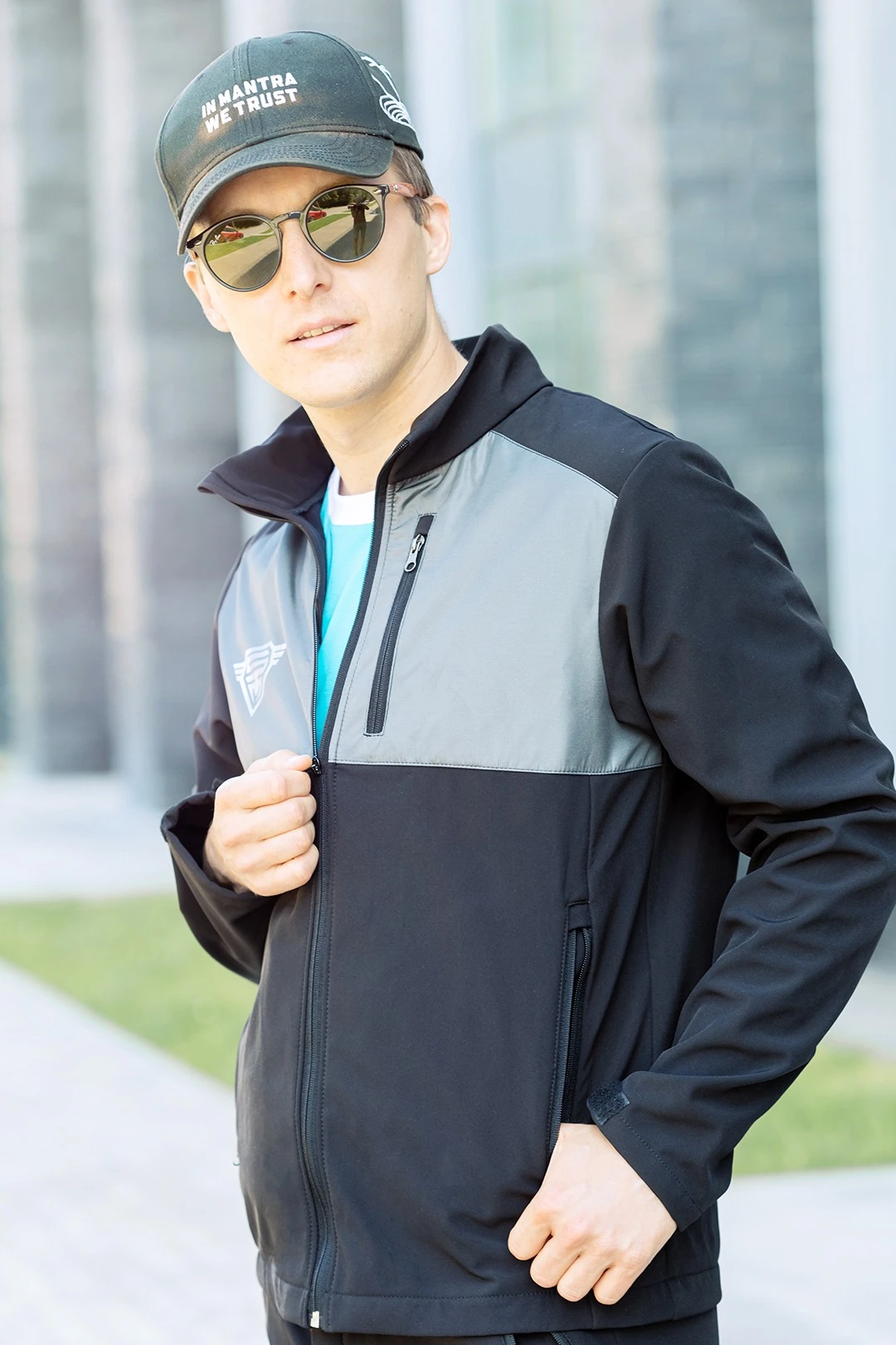 Ветровка Вермон из софтшелла унисекс, с частичной запечаткой "Silver"#1